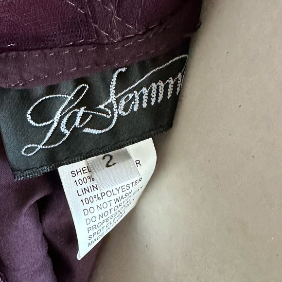 La Femme Corset Sheer Bodice Tulle Maxi Gown NEW Dark Berry Purple Size 2 - Picture 13 of 13